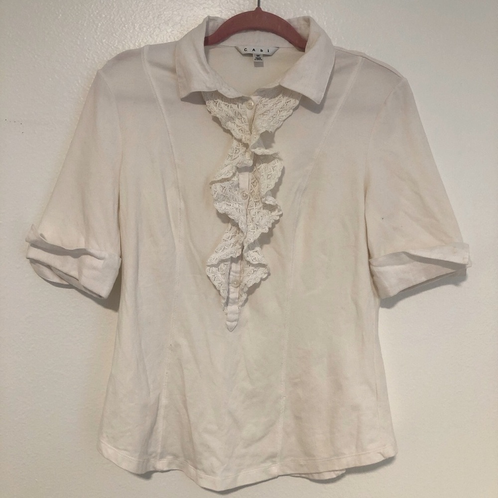 Cabi Ruffles Short Sleeve